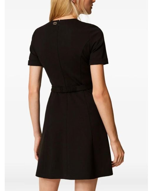 Twinset Black Oval T-Buckle Dress
