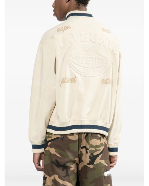 Aape By A Bathing Ape Natural Logo-Embossed Jacket for men