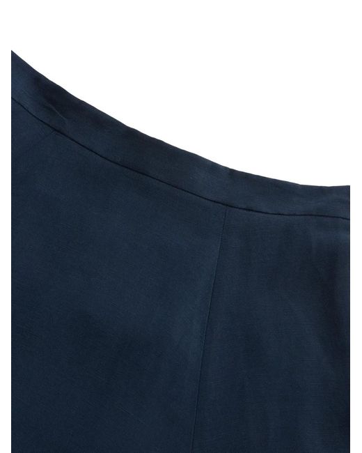Woolrich Blue High Waist Mini Skirt With Concealed Zip