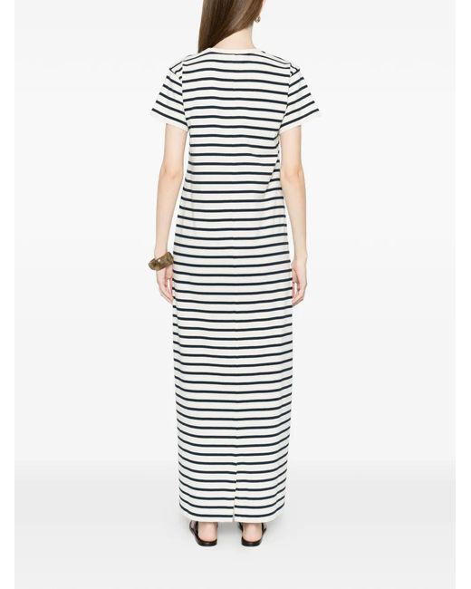 Anine Bing White Wynne Dress Stripe