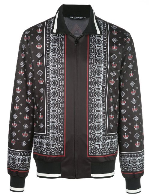 Dolce & Gabbana Bandana Print Jacket in Black for Men - Lyst