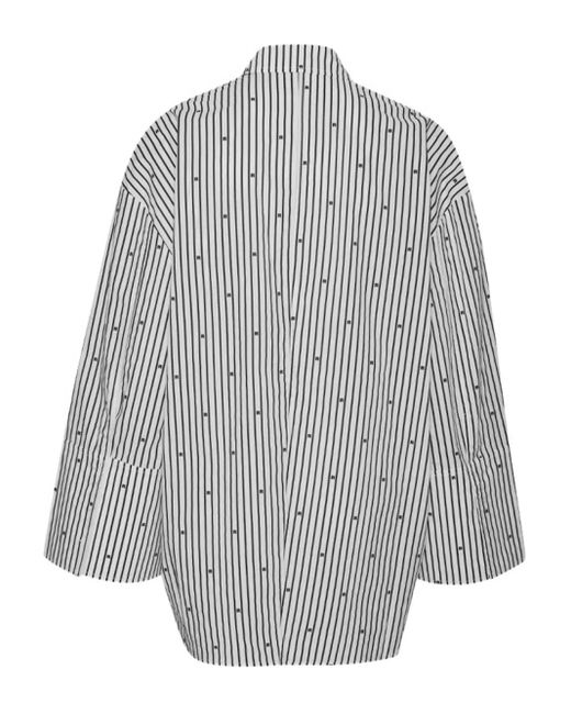 ROTATE BIRGER CHRISTENSEN Gray Gestreiftes Hemd