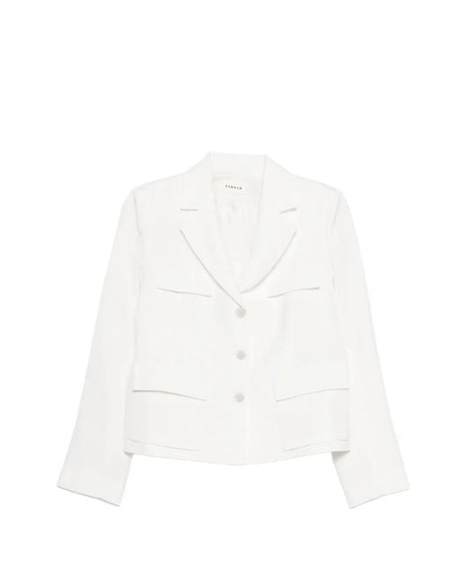 P.A.R.O.S.H. White Patch-Pocket Jacket