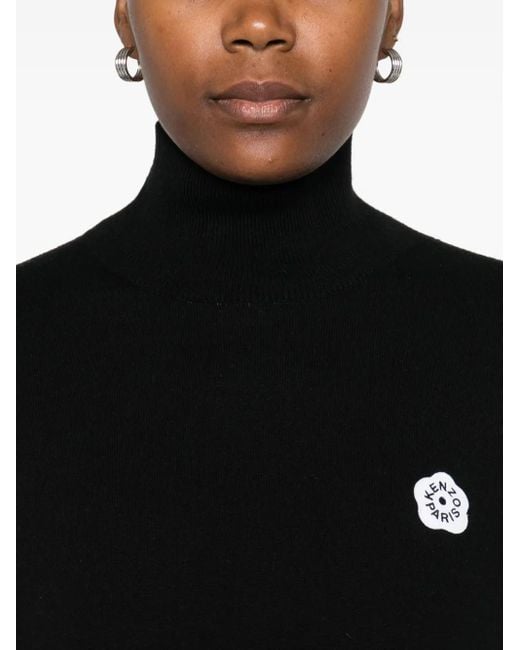 Maglione Boke Flower A Collo Alto di KENZO in Black