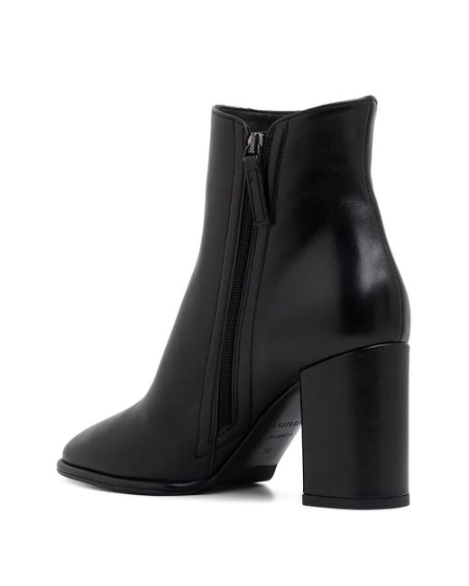 Le Silla Black 90Mm Block-Heel Leather Boots