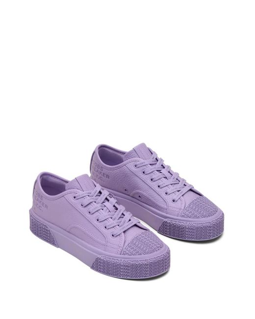 Marc Jacobs The Leather Sneakers in Purple | Lyst