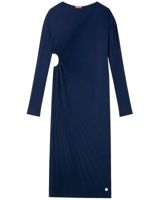 KENZO Blue Sun-Ray Midi Dress