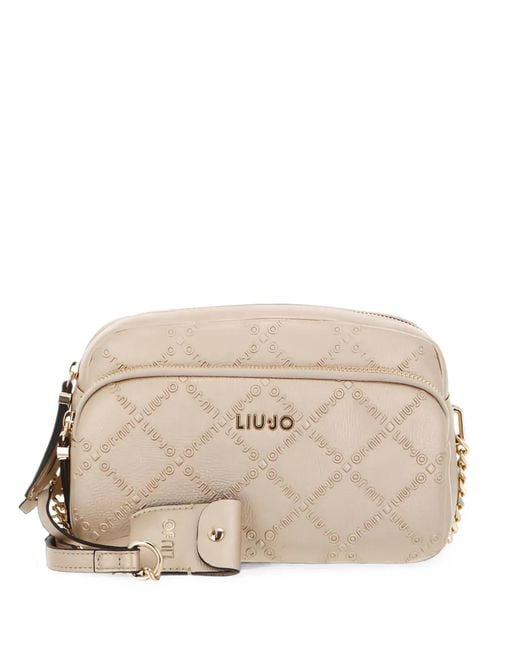 Liu Jo Natural Logo-Embossed Shoulder Bag