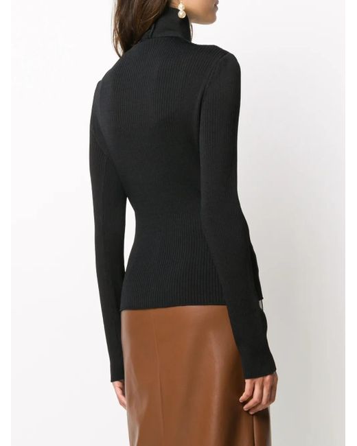 MSGM Black High Neck Knitted Top