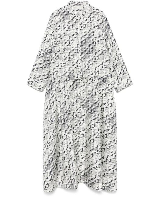 Tory Burch Gray Schwarzes Seidenkleid Mit 3/4-Ärmeln
