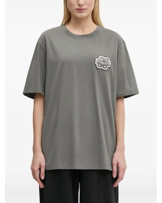 Filling Pieces Gray T-Shirt Gowtu À Patch Logo