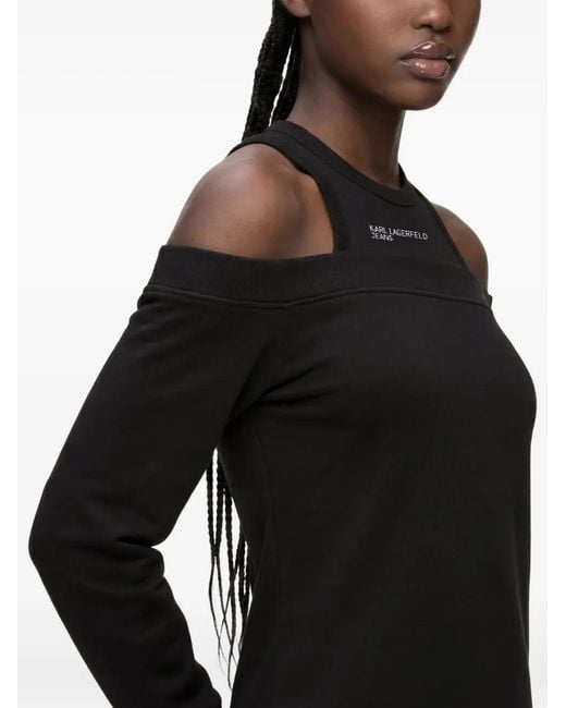 Karl Lagerfeld Black Sweat Dress