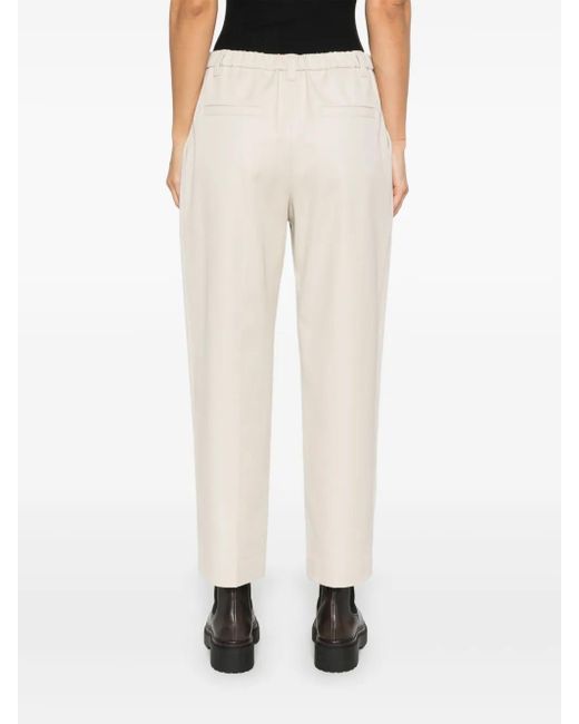Brunello Cucinelli Natural Twill-Weave Trousers