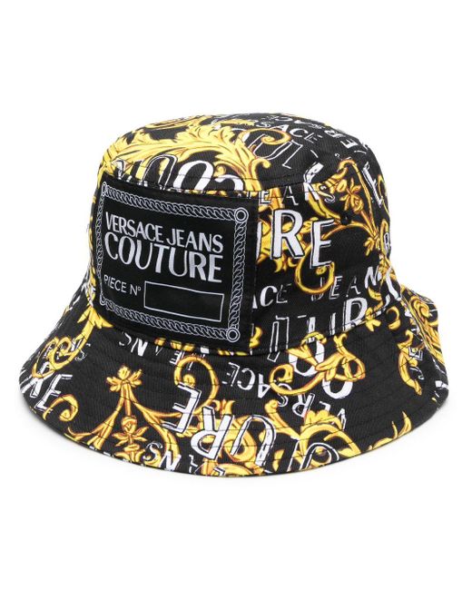 Versace Jeans Couture Barocco-print Bucket Hat in Black for Men | Lyst