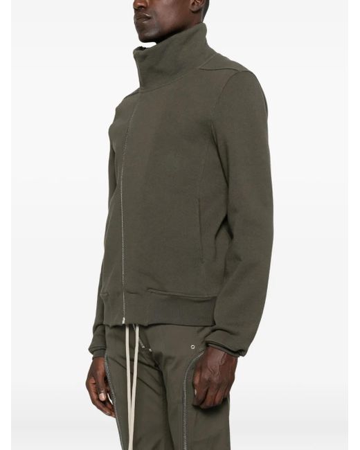 Rick Owens Green High-Neck Zip-Front Jacket for men