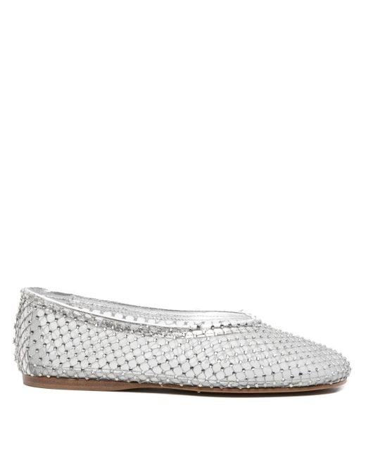 Forte_forte White Strass Mesh Ballerina