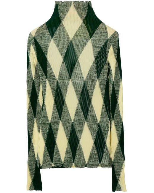 Burberry Green Pullover Aus Baumwolle Und Seide