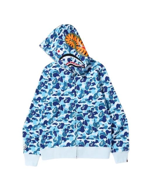 A Bathing Ape メンズ ブルー Abc Camo Shark パーカー