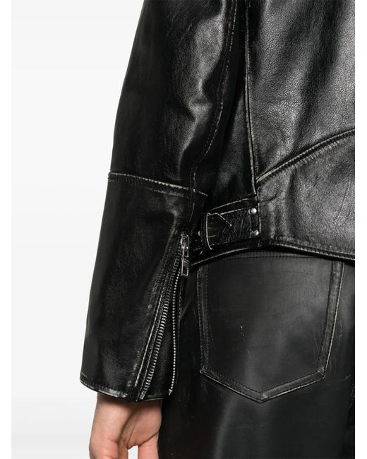 McQueen Black "essential" Biker Jacket for men