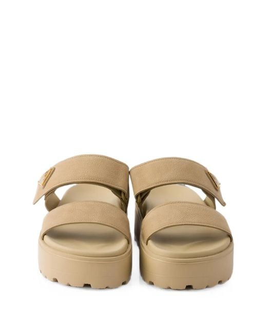 Prada White Nubuck Slides