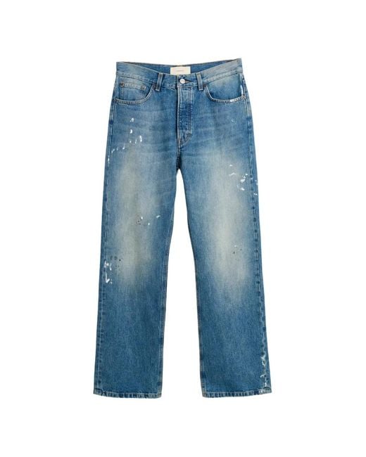 Jeanerica Blue Vega Paint-Splatter Jeans for men