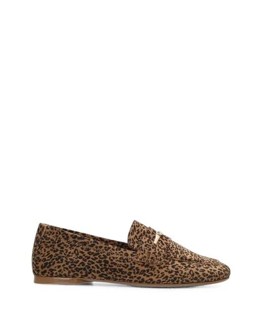 Mexx Brown Leopard-Print Loafers