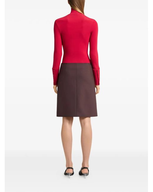 Courreges Logo-Embroidered High-Neck Long-Sleeved T-Shirt