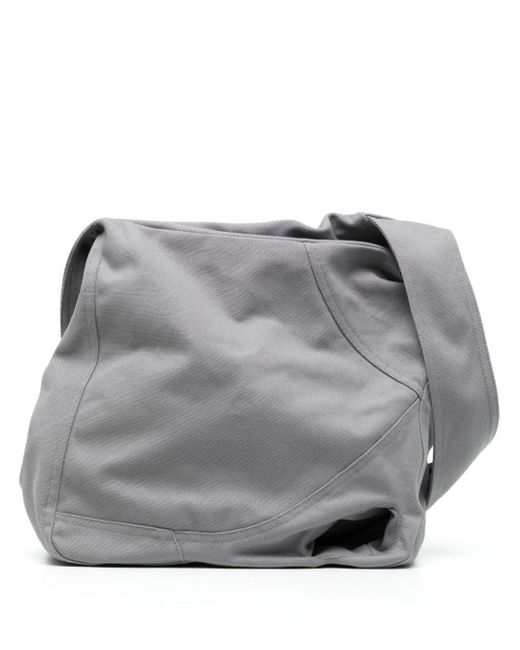 Kiko Kostadinov Gray Deultum Cotton Shoulder Bag for men