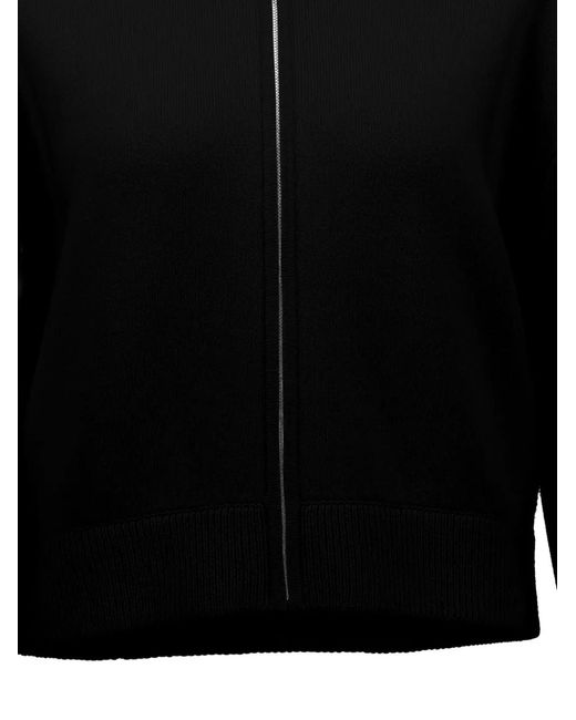 Allude Black Cardigan Mit Reißverschluss