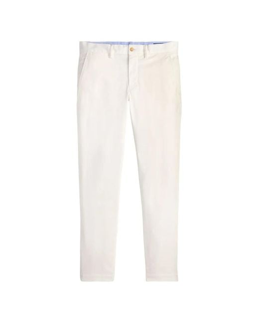 Polo Ralph Lauren White Slim-Fit Chino Trousers for men