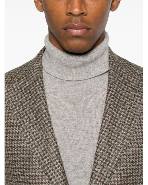 メンズ Tagliatore Check-print Blazer Brown