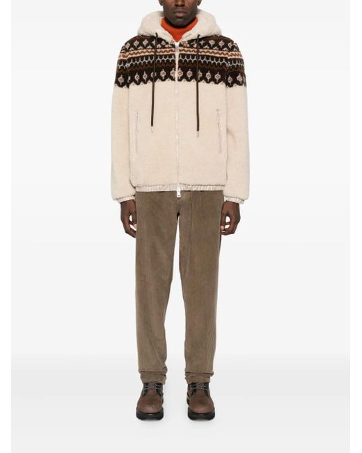 Cruna Gray Pleated Corduroy Trousers for men