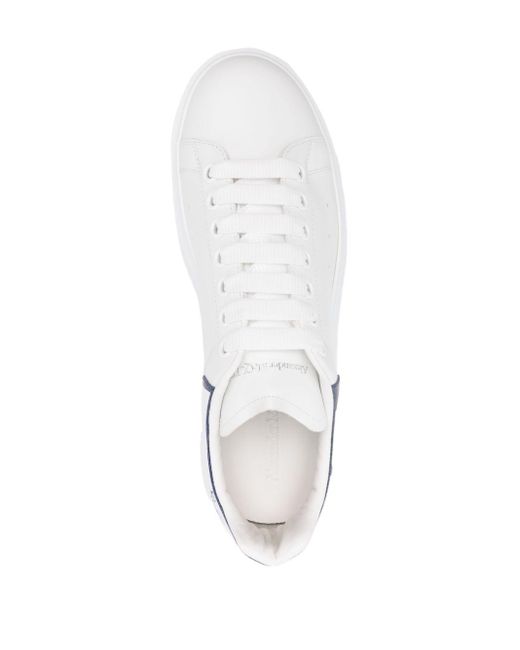 Alexander McQueen White Oversized Leather Sneakers for men