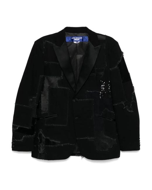 Junya Watanabe Black Patchwork Blazer for men
