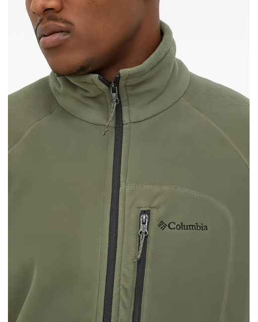 Columbia Green Zip-Pocket Sweater for men
