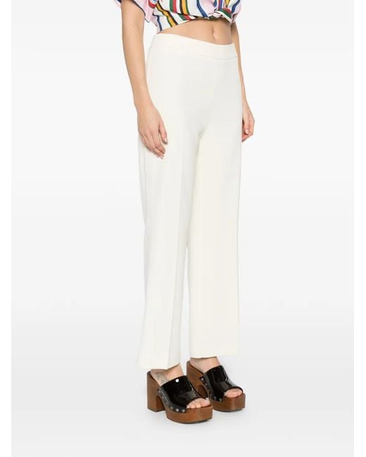 Etro White Viscose Acetate Elastane Pants