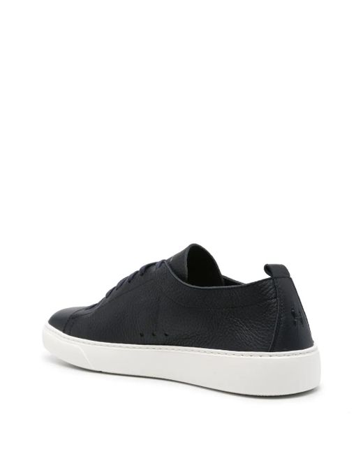 Henderson Blue Grainy Leather Sneakers for men