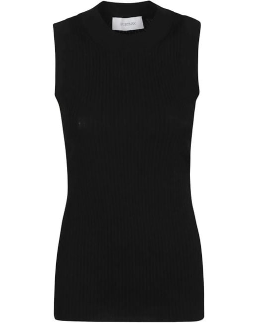 Sportmax Black Jersey Top