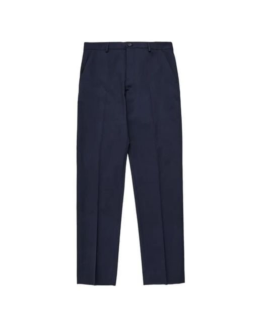 SELECTED Blue Liam Slim-Fit Trousers for men
