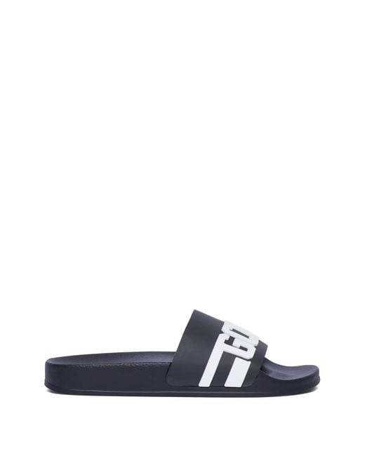Gcds White Logo Chain Pool Slides for men