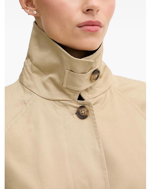 Benetton Natural Button-Down Raglan-Sleeve Coat