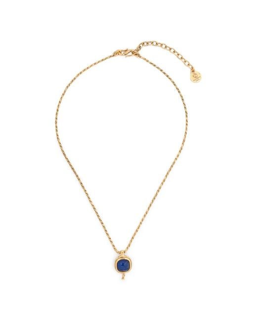 Goossens White Drop Pendant Necklace