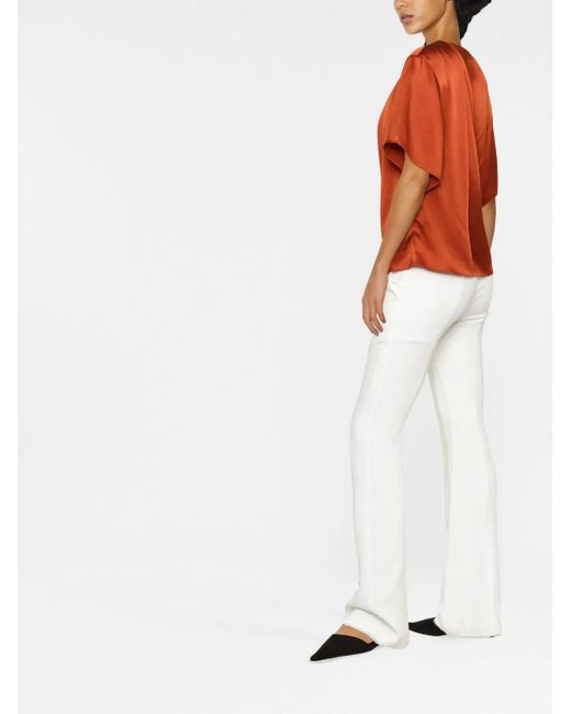 Haut En Soie À Design Drapé Vince en coloris Brown