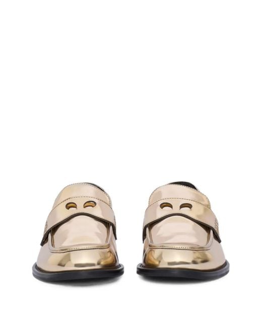 Gcds White Wirdo Mirrored-Effect Loafers