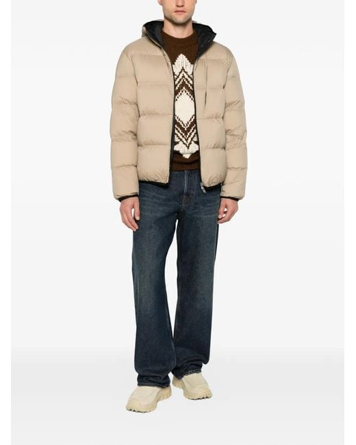 Moncler Natural Logo-Patch Padded Jacket for men