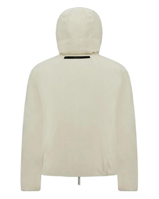 Herno White Hooded Flap-Pocket Jacket