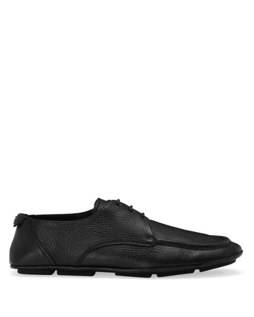 Zapatos derby con placa del logo Dolce & Gabbana de hombre de color Black