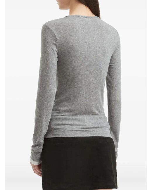 B+ AB Gray Henley Long-Sleeve Top