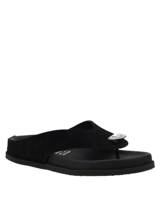Pedro Garcia Swaroski® フラットサンダル Black