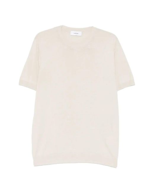 Lardini White Crew-Neck Short-Sleeved T-Shirt for men
